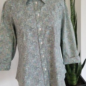 Talbot's  Paisley Stretch Poplin long sleeved shirt